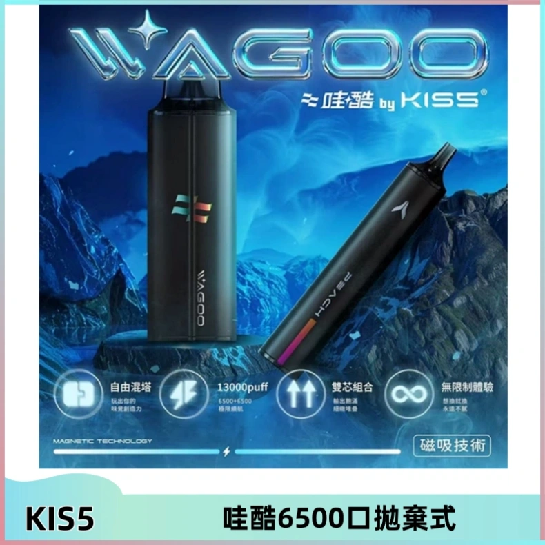 kis5哇酷6500口拋棄式 KIS5WAGOO哇酷6500口拋棄式 | 自由混搭雙口味 | 雙芯組合