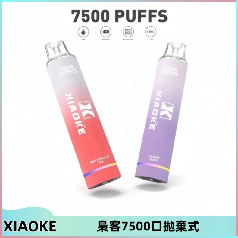 XIAOKE梟客7500Puffs跑馬燈拋棄式電子煙 可發光一次性